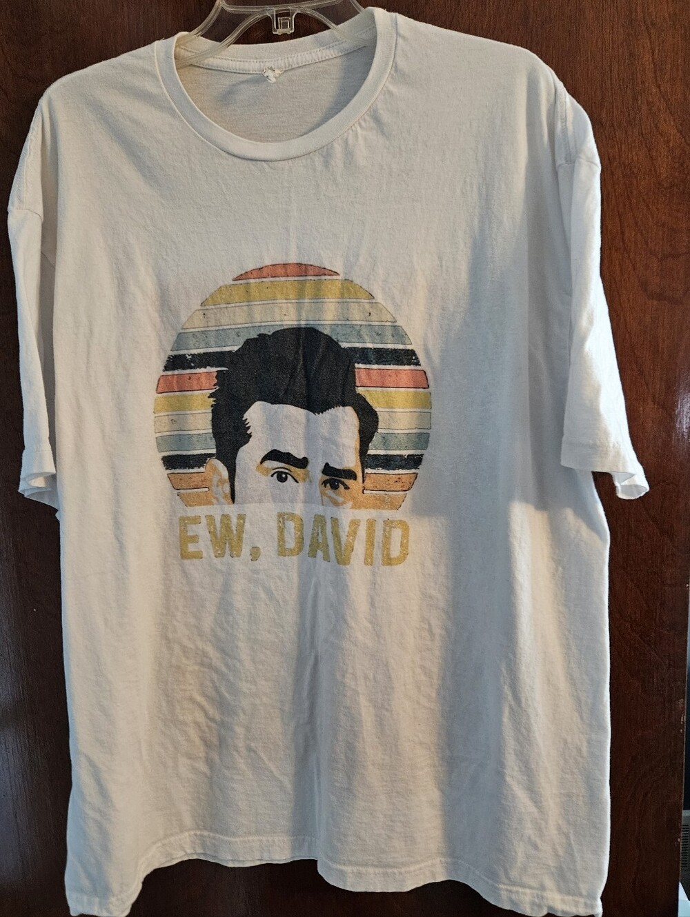 Ew, David 2XL White Graphic T-shirt Schitt's Creek EC Condition